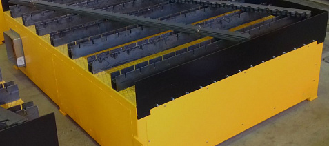 TABLE WITH CONTROLLED SECTIONAL  AIR EXTRACTION SYSTEM (OPERATIONAL AREA 2000X3000 MM)